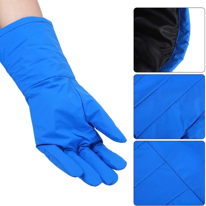 DAUERHAFT Cryogenic Gloves Breathable Blue Ski Gloves -200¡æ to -360¡æ Freeze Protection Cold Storage Liquid Nitrogen Protective Long Cuff - Image 5